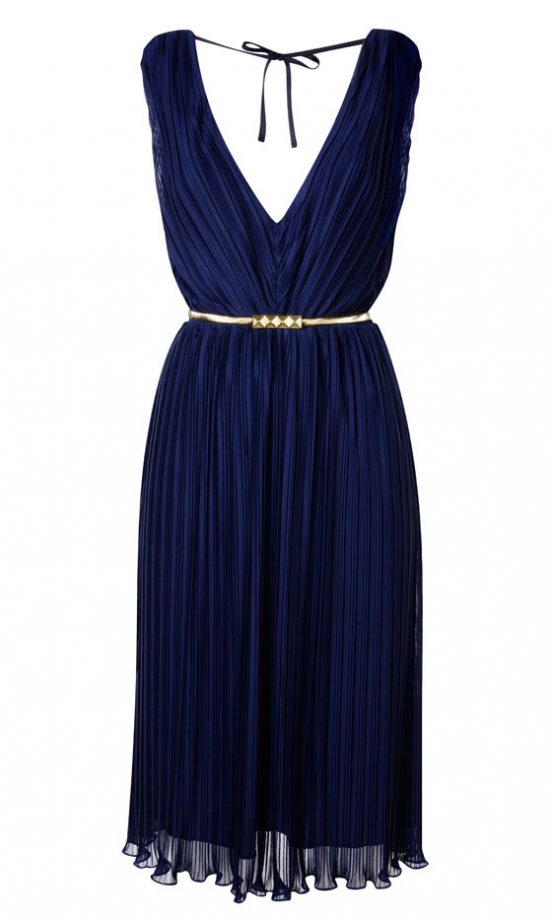Miss Selfridge Pleated Dress With Belt Detail, £45