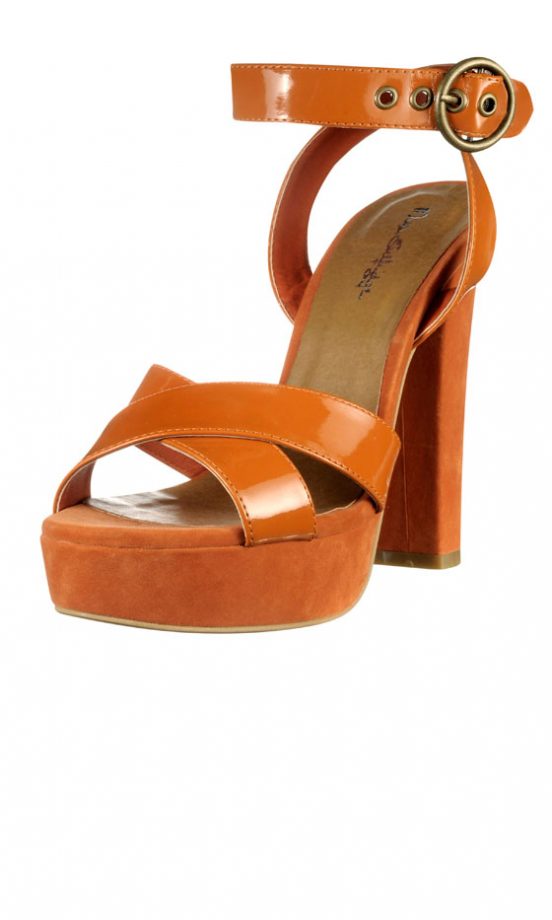 Miss Selfridge Orange 70's Block Heel Platform, £45