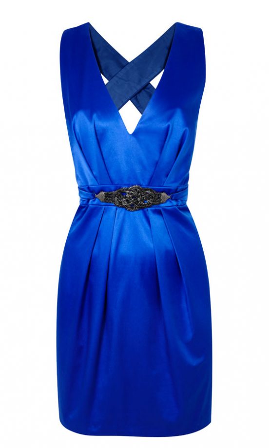 Miss Selfridge Jewel Blue Dress, £45