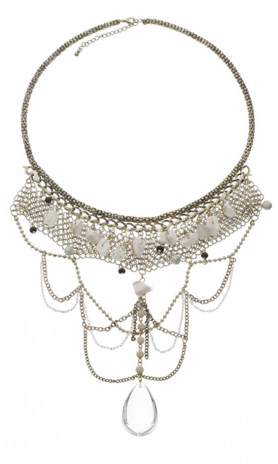 Miss Selfridge Silver Metal Necklace, £35
