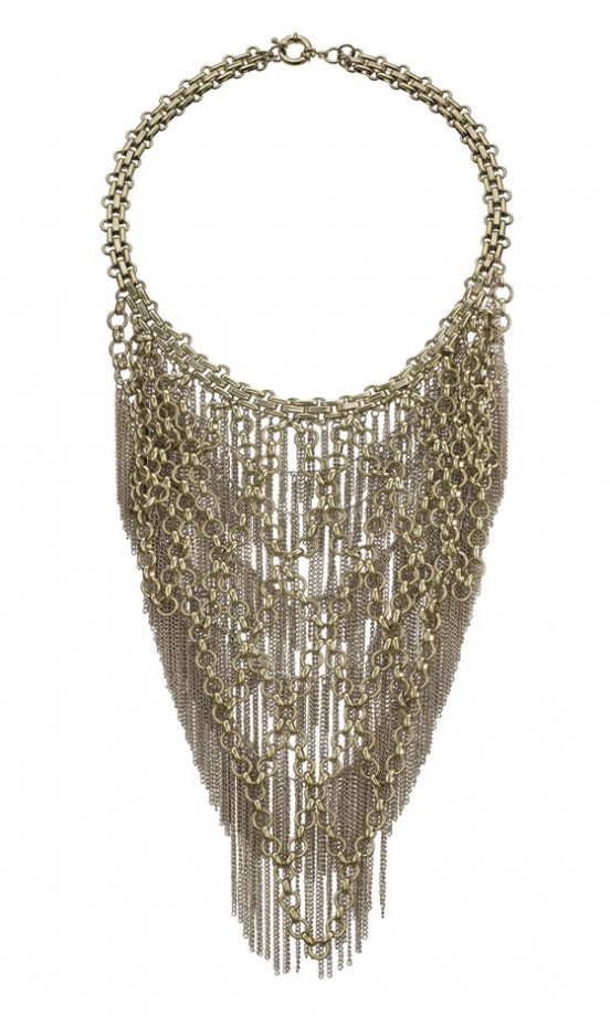 Miss Selfridge Gold Metal Necklace, £60