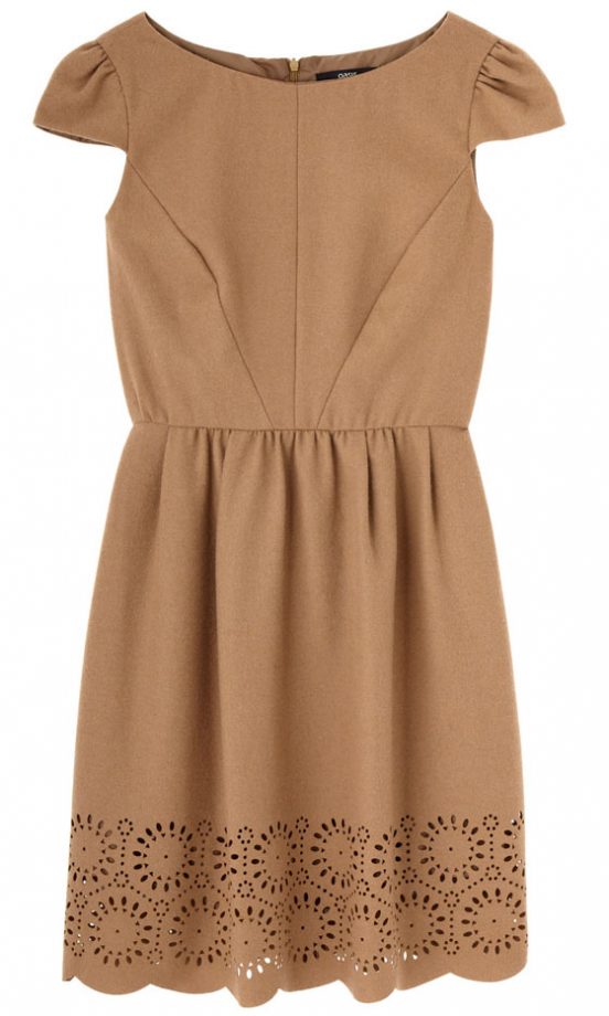 Oasis Camel Cut-Out Dress, £65 - In Store Only