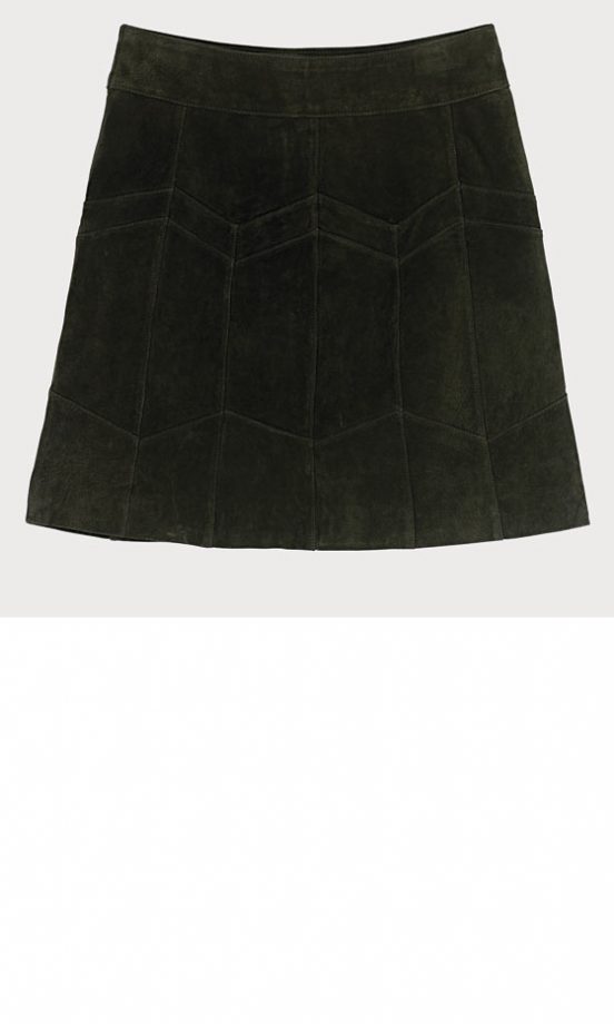 Oasis Suede Knee Skirt, £70