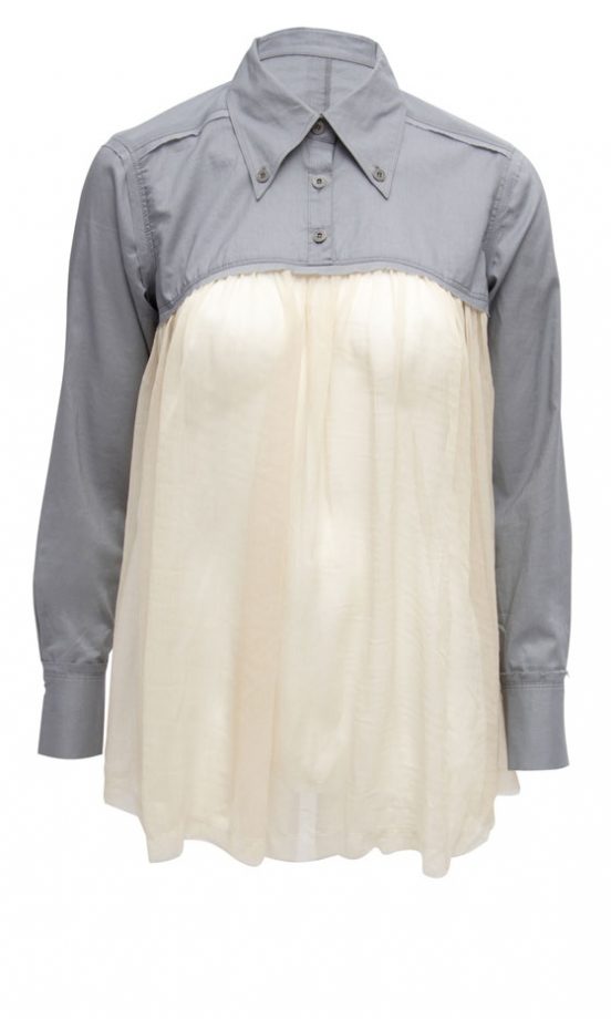 Quirky Classic: Asos Premium Chiffon Drape Cropped Shirt, £38