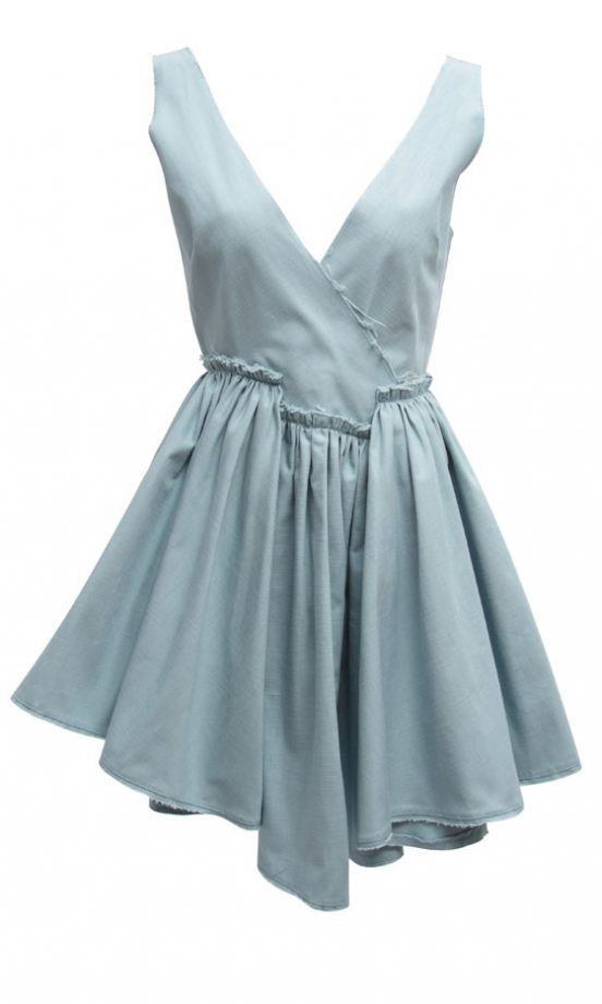 Asos Blue Raw Edge Dress