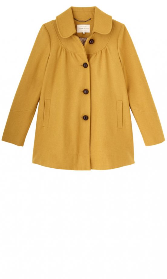 River Island Mustard Coat, £74.99 - In Stores Only