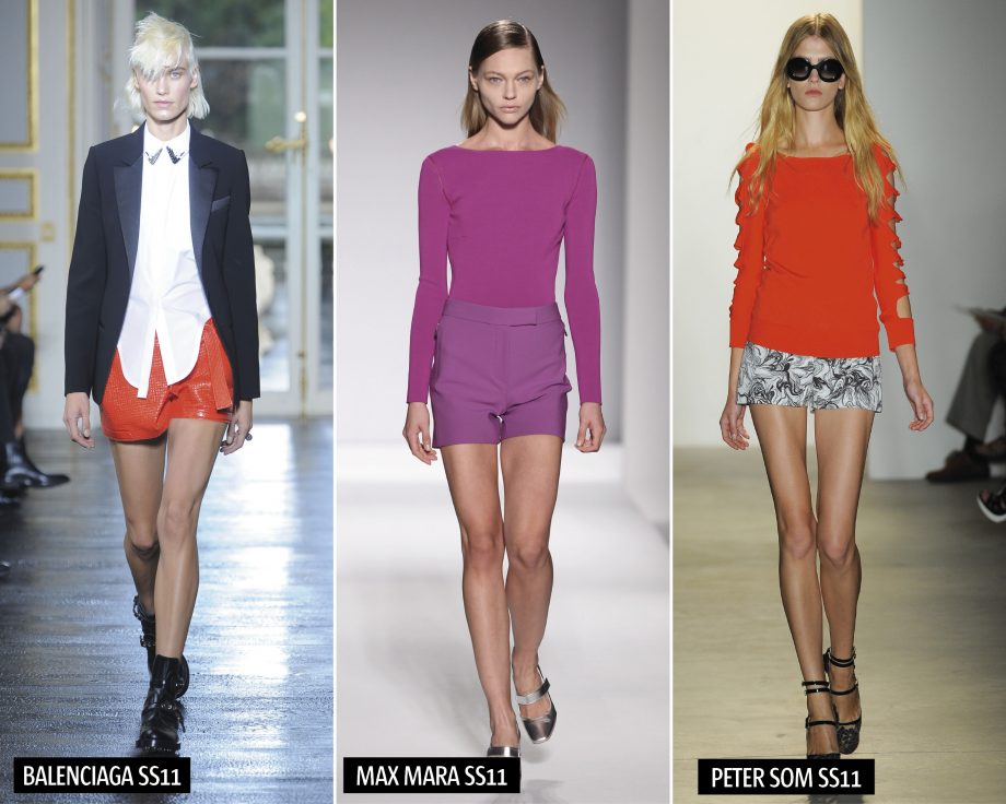 Shop the hot short trend seen on the Balenciaga, Peter Som and Max Mara spring/summer 2011 catwalks at high street favourite, Topshop.