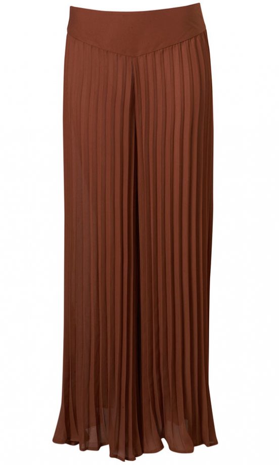 Topshop Tobacco Pleated Wide Leg Trousers, £48