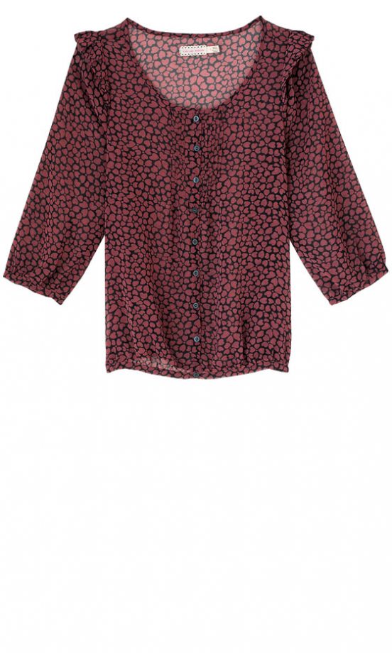 Urban Outfitters Pins & Needles Pleat Shoulder Chiffon Blouse, £40