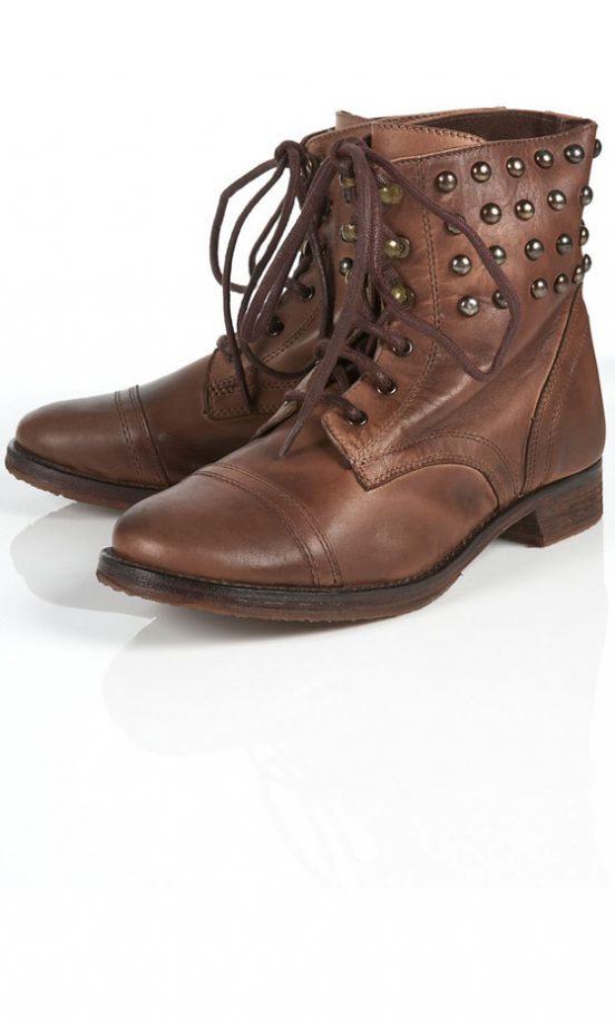 Topshop Amery Brown Stud Collar Boots, £68