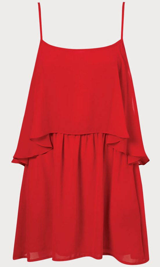 Topshop Red Strappy Cape Dress, £46
