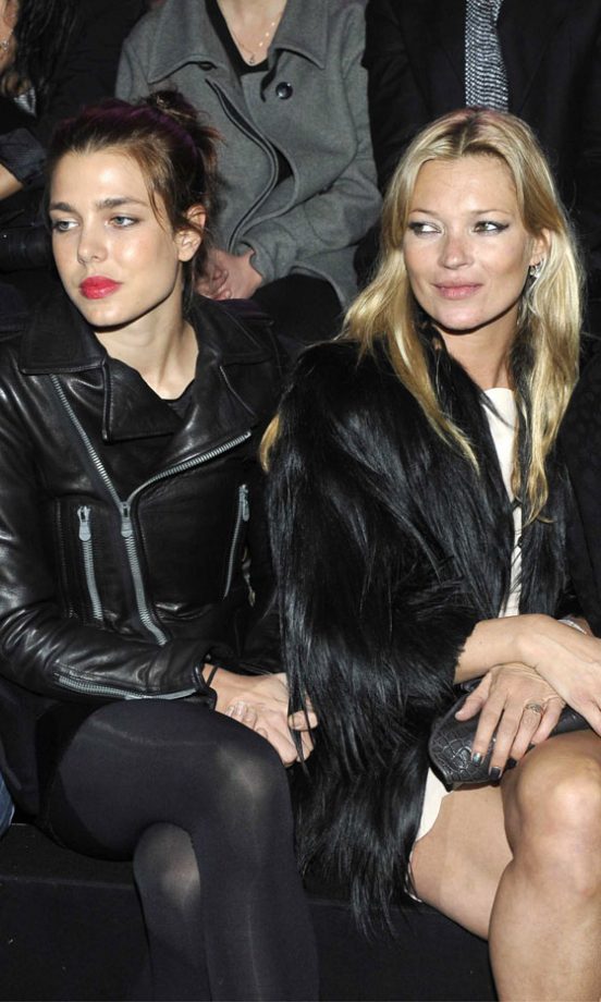 Charlotte Casiraghi And Kate Moss On The Front Row At The Etam Lingerie Fashion Show In Paris, 2011