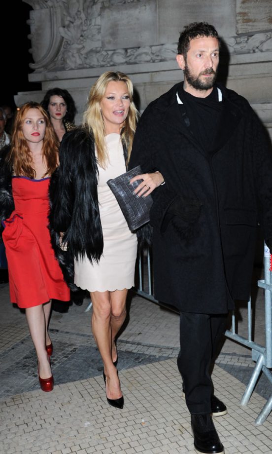 Kate Moss At The Etam Lingerie Show With YSL's Stefano Pilati, 2011