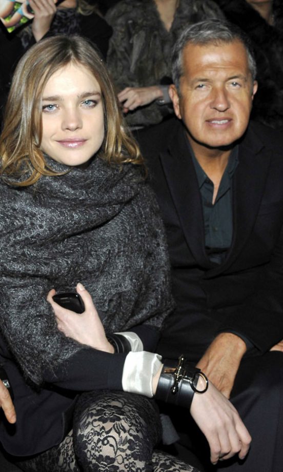 Natalia Vodianova And Mario Testino Front Row At The Etam Lingerie Fashion Show In Paris, 2011