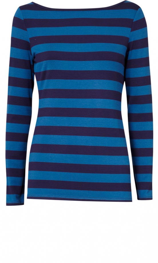 Stripe Boatneck Long Sleeve T-Shirt