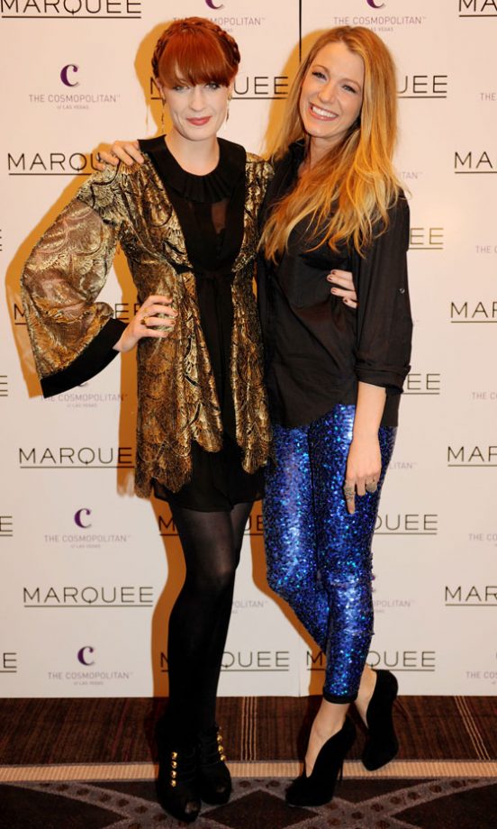 Blake Lively And Florence Welch Pose At Marquee Nightclub Over The Holidays, 2010
