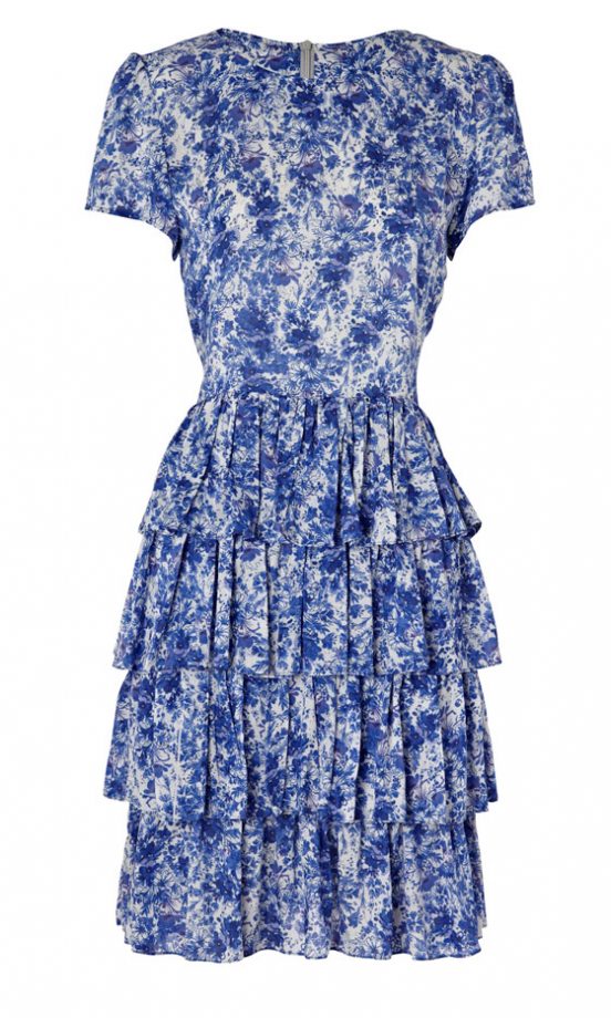 We Love The Ruffle Detail On This Blue Floral Dress From Oasis