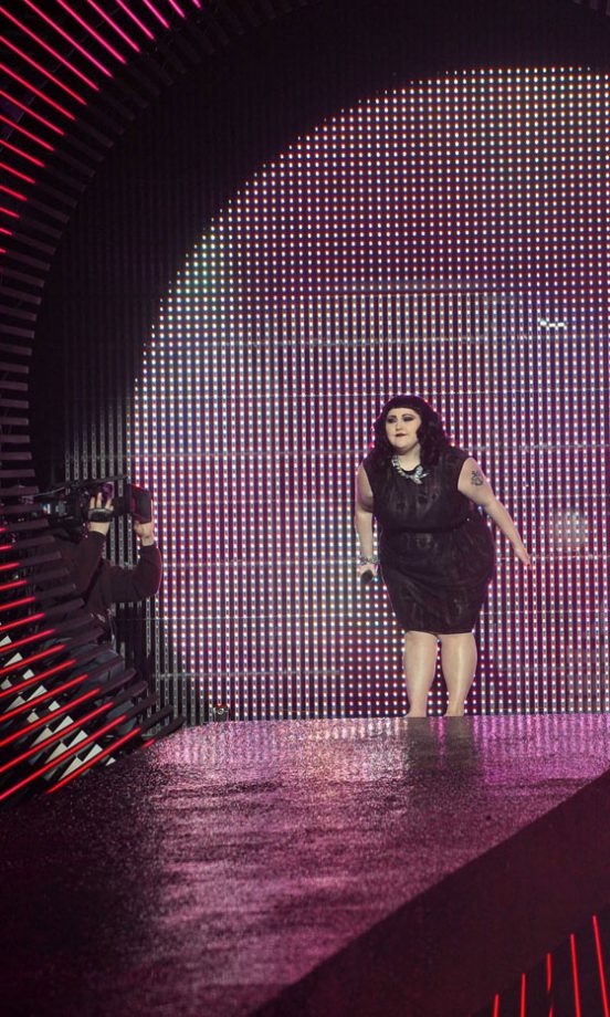 Beth Ditto Takes To The Stage At The Etam Lingerie Fashion Show In Paris, 2011