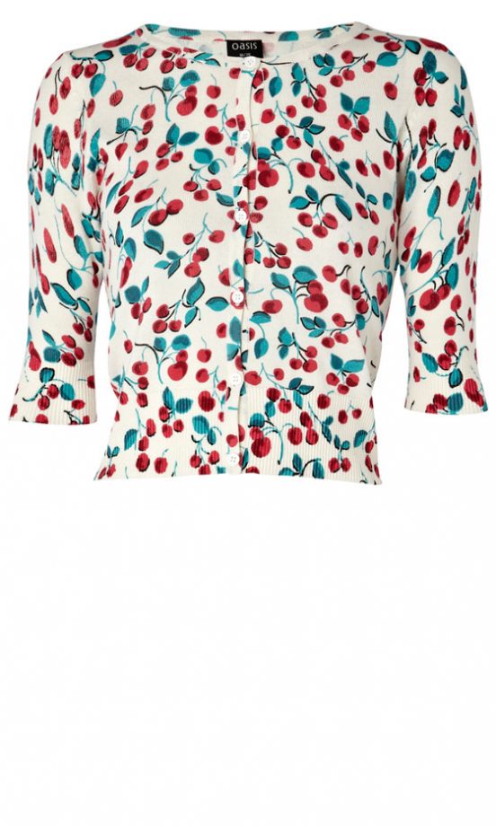 Inject Some Colour Into Your Spring/Summer 2011 With This Cherry Print Oasis Cardigan