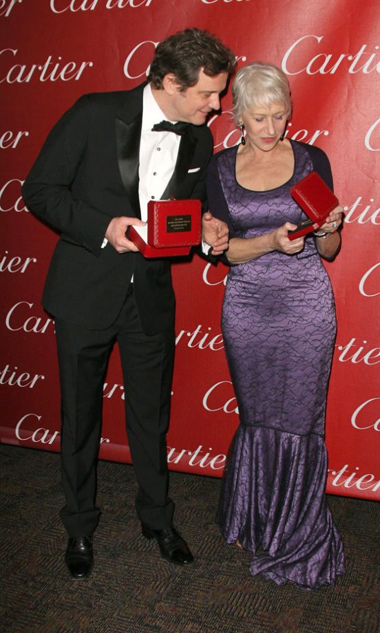 Colin Firth And Helen Mirren Compare Gifts At The 2011 Palm Springs Film Awards