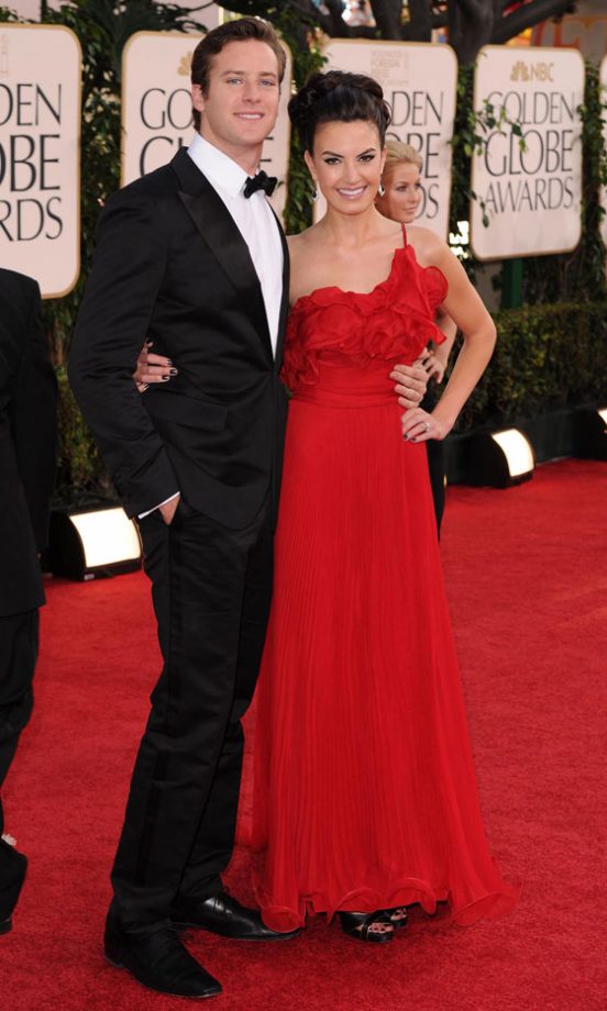 Armie Hammer And Elizabeth Chambers At The Golden Globe Awards, 2011