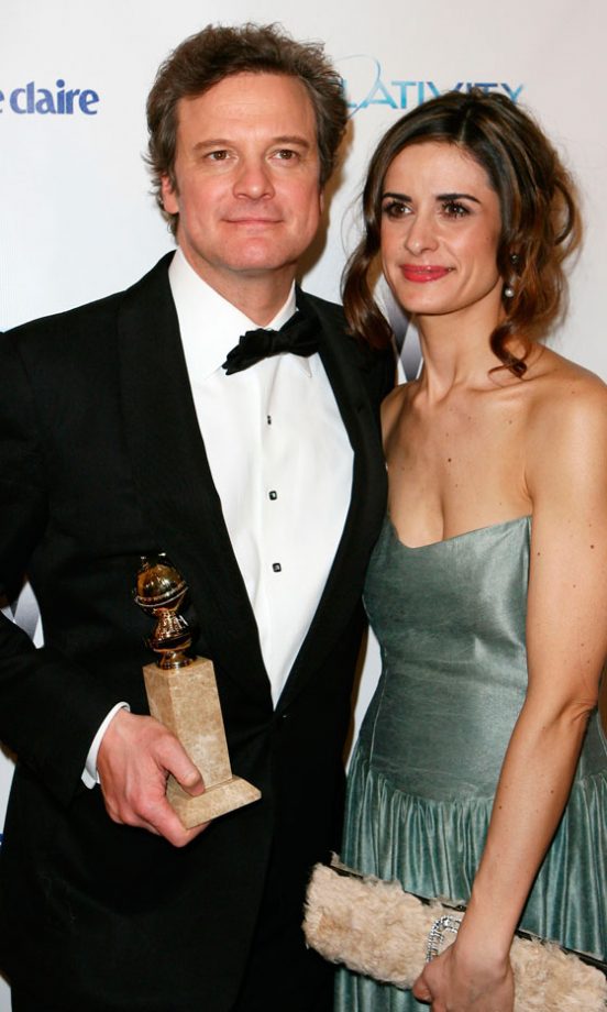 Colin Firth And His Wife Livia Giuggioli At The Golden Globes 2011 Weinstein After Party