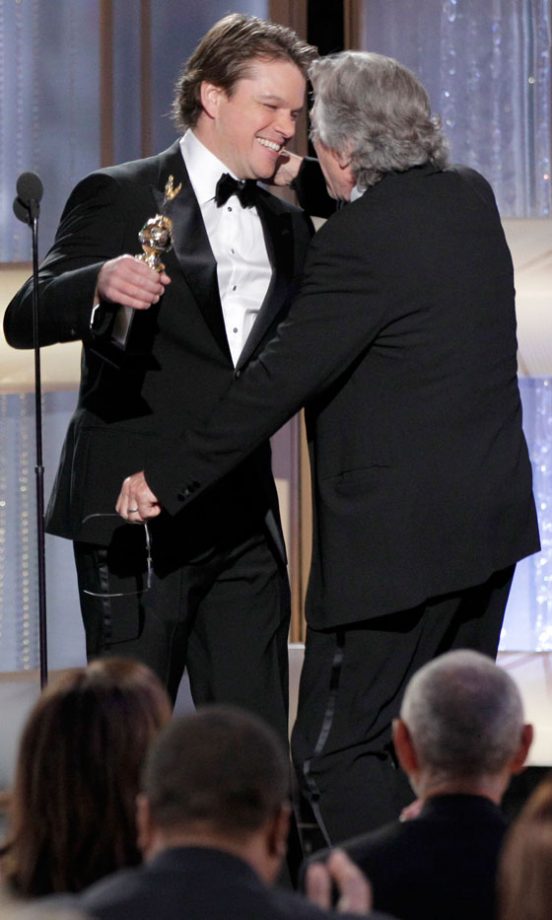 Matt Damon And Robert De Niro At The Golden Globe Awards, 2011