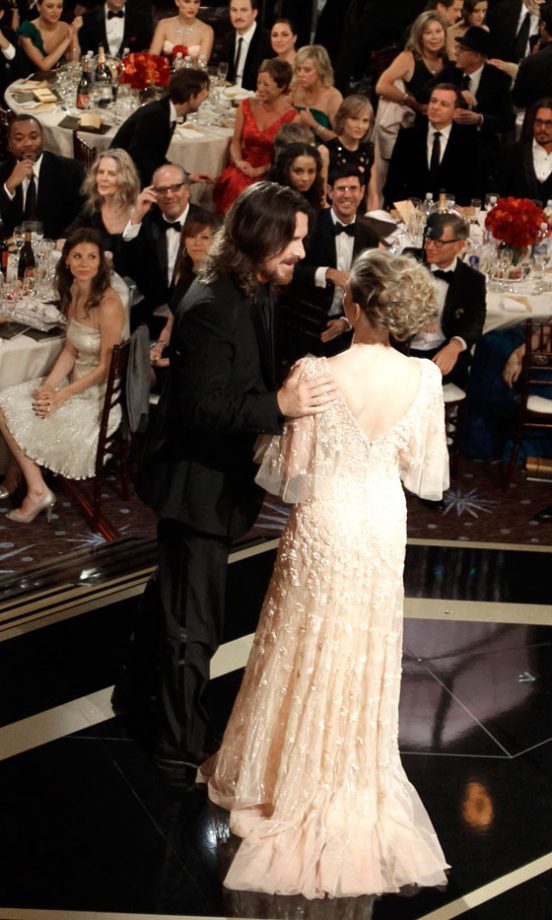 Scarlett Johansson And Christian Bale At The Golden Globe Awards, 2011