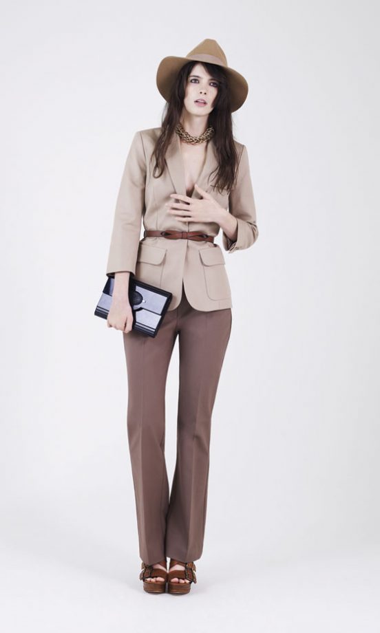 Update A Simple Jacket With A Cinched In Waist: Jacket, £80, Trousers, £50 And Hat, £16