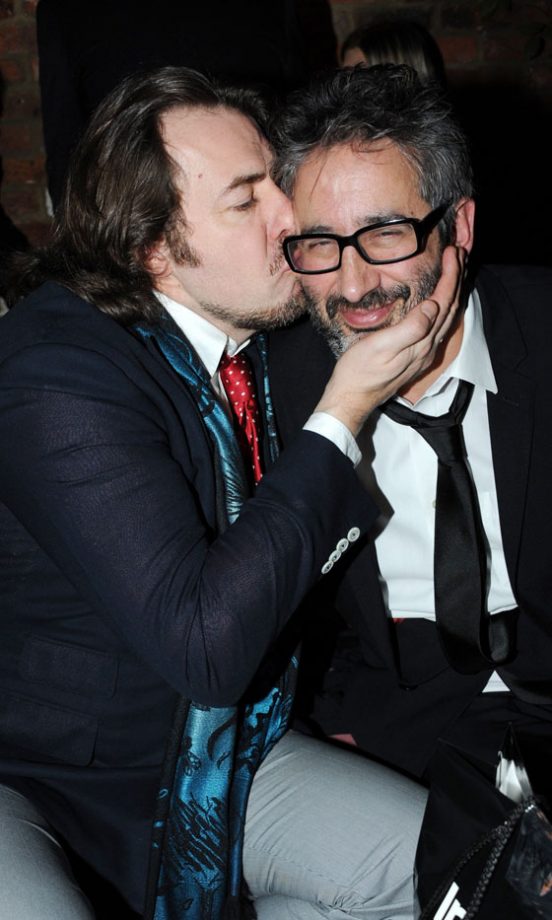 Jonathan Ross And David Baddiel At The Instyle/Bafta Best Of British Party, 2011