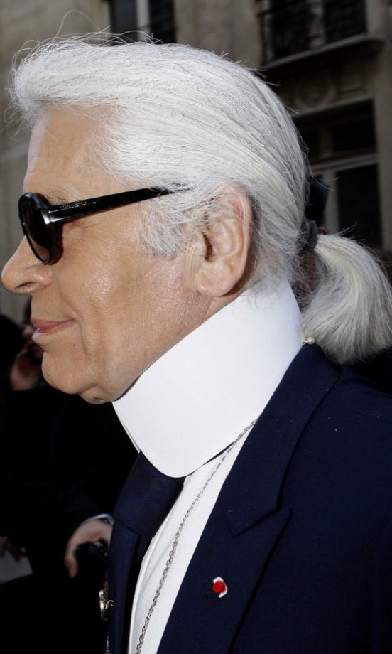 Karl Lagerfeld At The Chanel Haute Couture SS11 Show In Paris, 2011