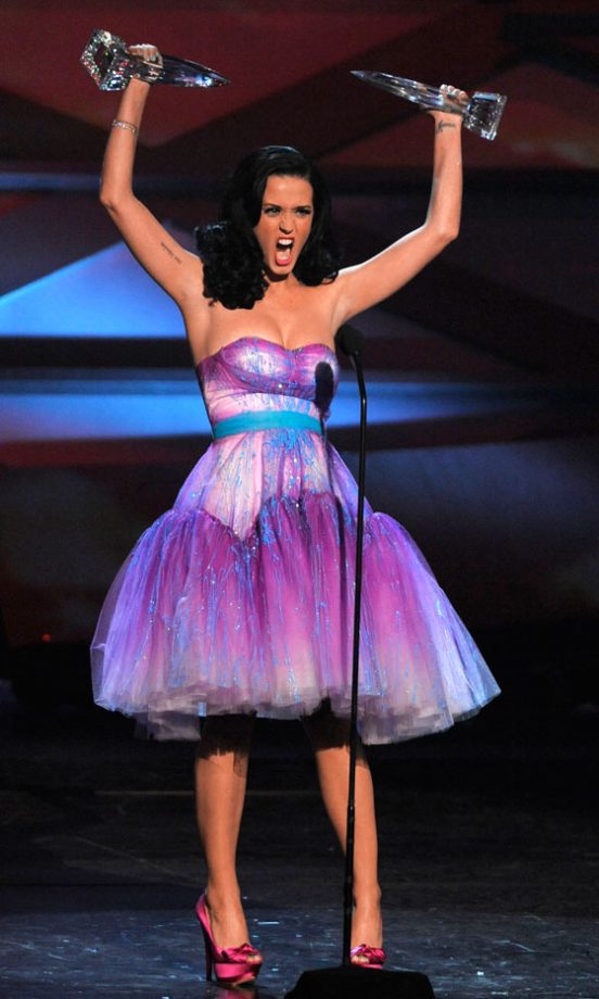 Katy Perry Wearing A Betsey Johnson Dress On Stage At The People's Choice Awards 2011
