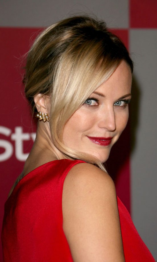 Malin Akerman With A Highlighted Super-Low Bun Hairstyle At The Golden Globe Awards Afterparty, 2011
