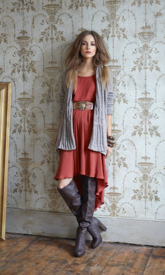 Miss Selfridge Spring/Summer 2011: Dip Hem Rust Dress, £38