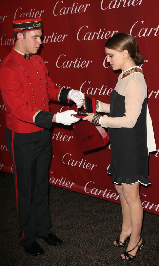 Natalie Portman Collects Her Cartier Gift At The 2011 Palm Springs Film Awards