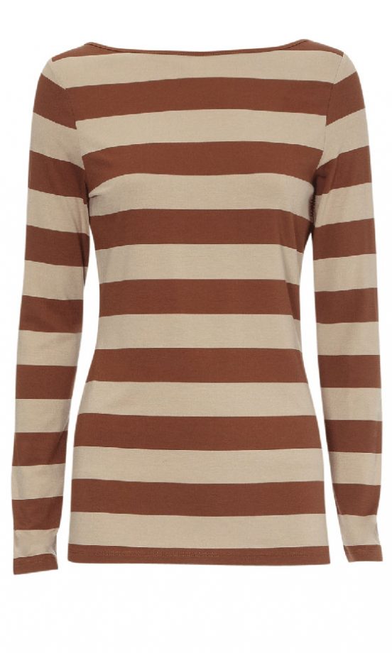 Oasis Stripe Boatneck Long Sleeve T-Shirt, £20