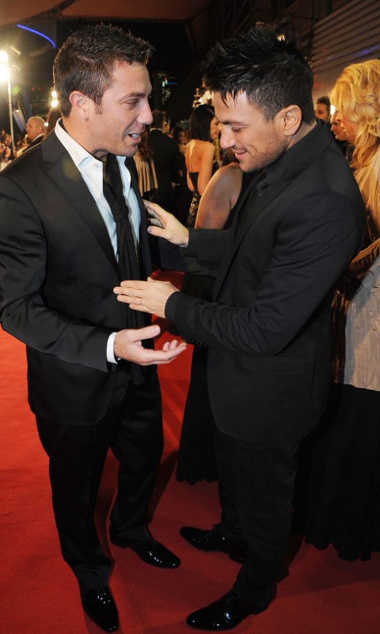Gino DiCampo And Peter Andre At The National Television Awards 2011