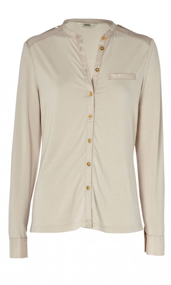 We Love This Oasis Mink Blouse