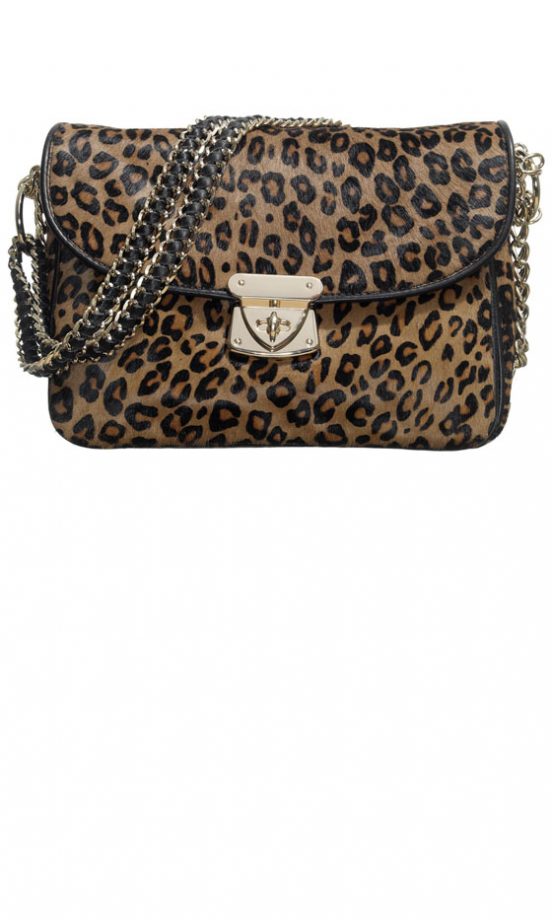 Reiss Duke Small Turn Lock Leopard Bag, £179