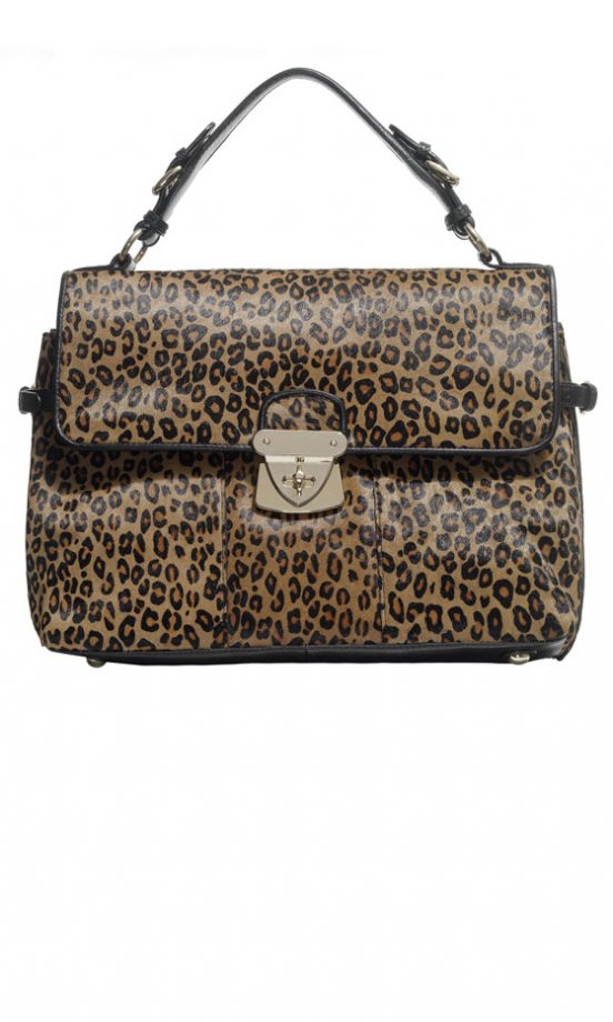 Reiss Tilly Lock Detail Leopard Bag, £171