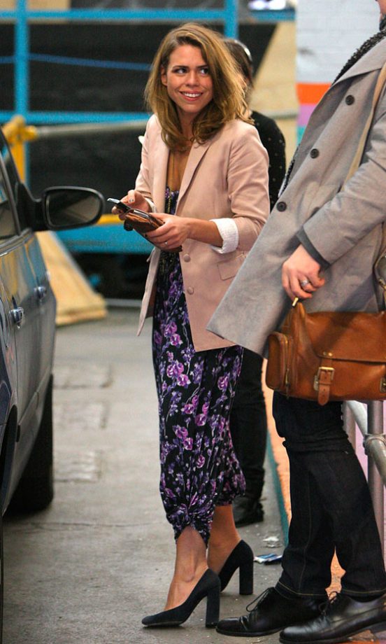 Billie Piper Finishes Her Look With Her Favourite Blush Pink Blazer, January 2010