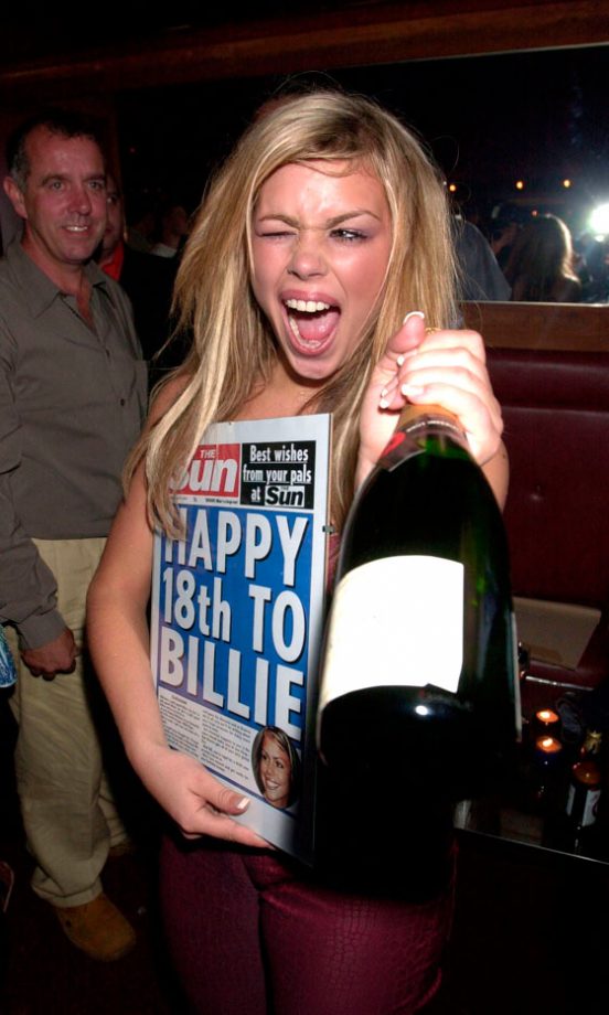 Billie Piper Celebrates Her 18th Birthday, September 2000