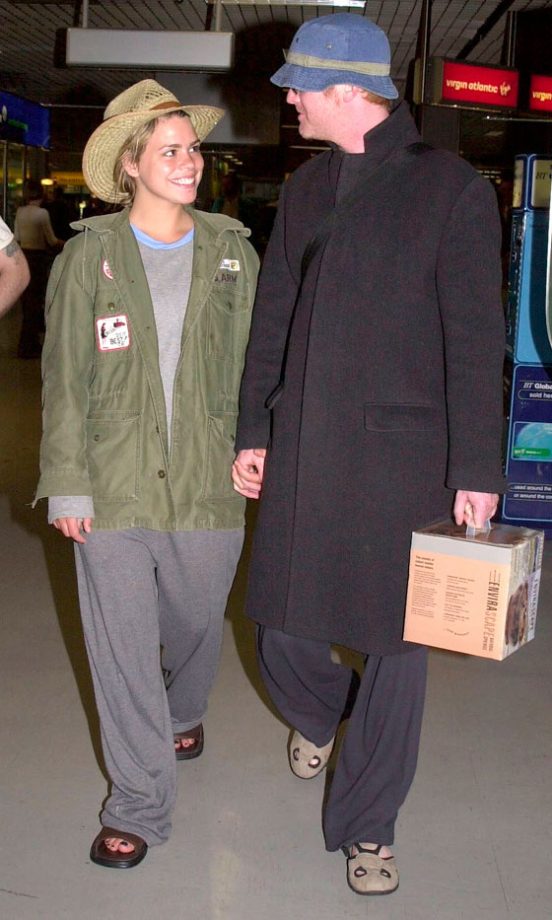 Billie Piper And Chris Evans Arrive Back In London After Eloping To Las Vegas, May 2001