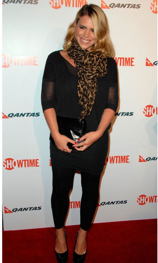 Billie Piper Adds Some Leopard Print To Her Red Carpet Look In Hollywood, January 2009