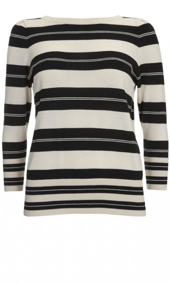 Warehouse Stripe Button Back Jumper, £28
