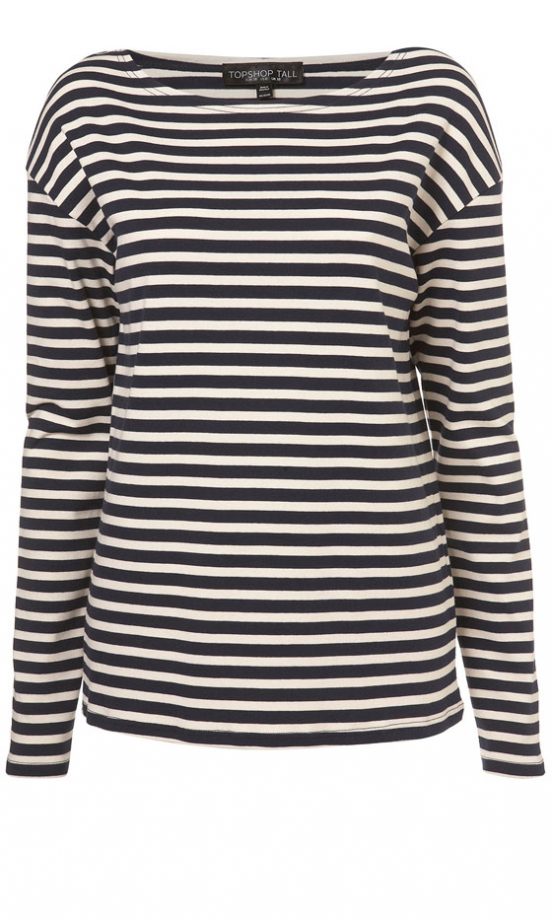 Topshop Breton Stripe Long Sleeve Top, £20