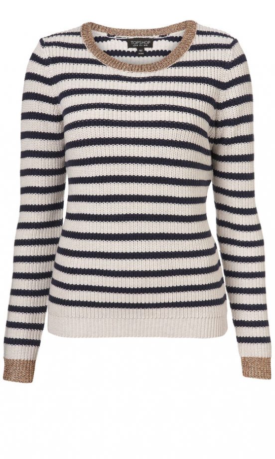 Topshop Knitted Stripe Lurex Jumper, £40