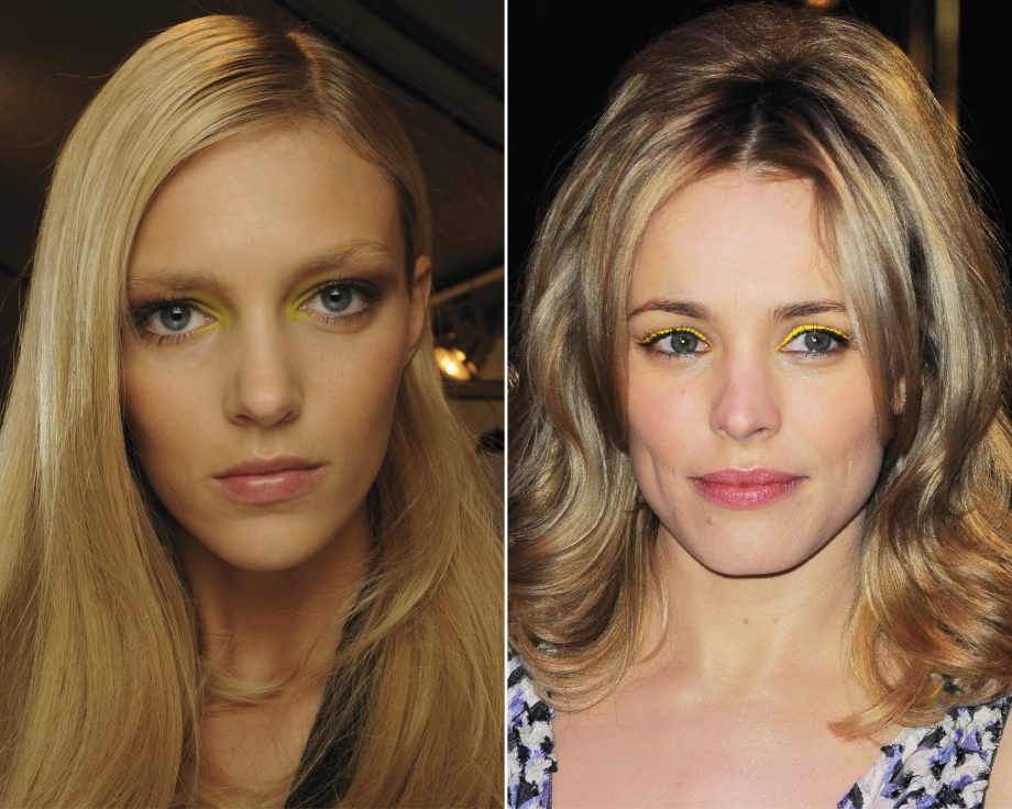 Rachel McAdams sported one of the hottest beauty trends of spring/summer 2011 when she stepped out at the London premiere of Morning Glory wearing yellow eyeshadow