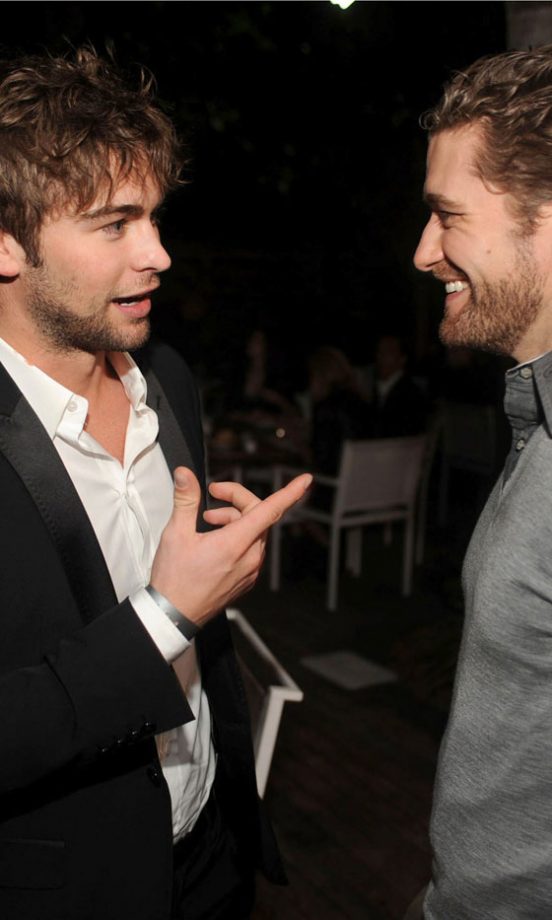 Chace Crawford And Matthew Morrison Caught Up On All The A-List Gossip At The Fontainebleau Poolside Hotel Party, New Year's Eve 2010