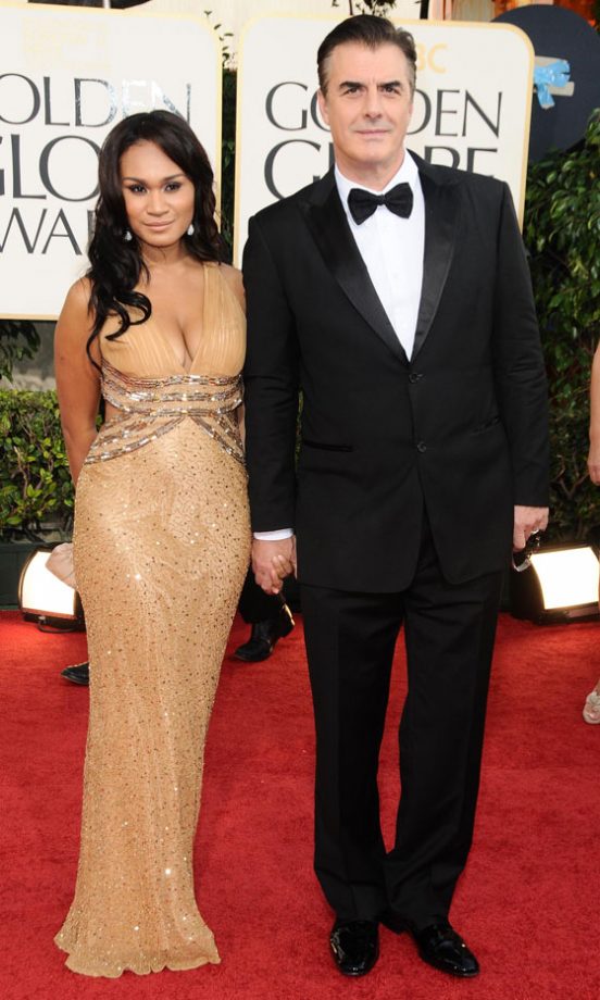 Chris Noth And Wife Tara Wilson At The Golden Globe Awards, 2011